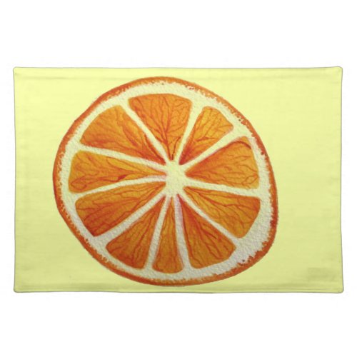 Juicy Orange watercolor fruit pop art Placemat