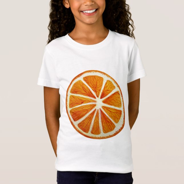 Juicy Orange watercolor fruit pop art T-Shirt (Front)