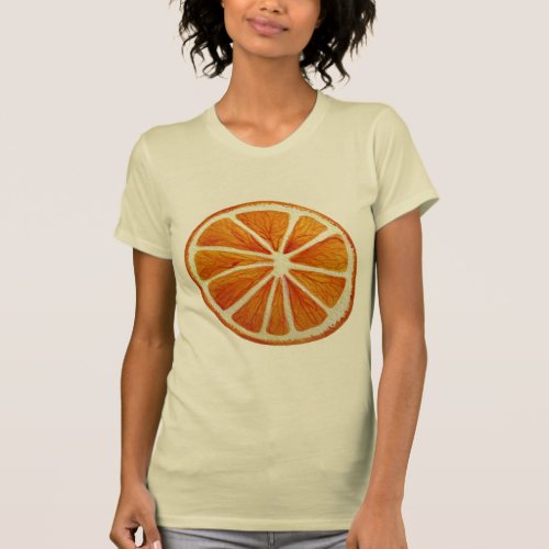 Juicy Orange watercolor fruit pop art T_Shirt