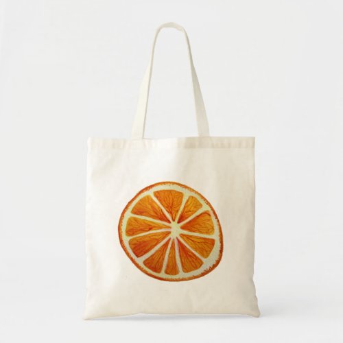 Juicy Orange watercolor fruit pop art Tote Bag