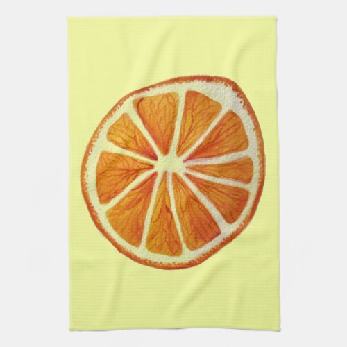 Juicy Orange watercolor fruit pop art Towel