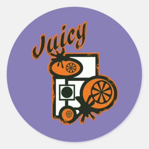 Juicy Oranges  Classic Round Sticker