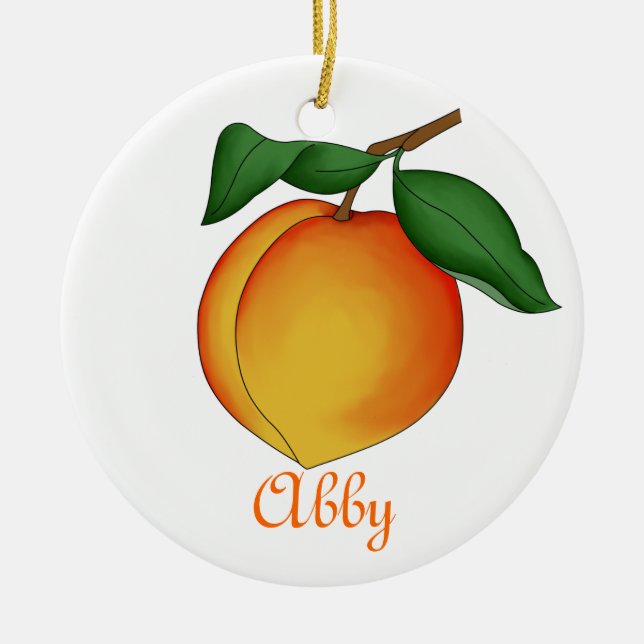 Juicy Peach Ornament (Front)