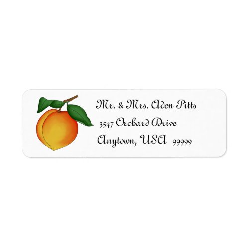 Juicy Peach Return Address Labels