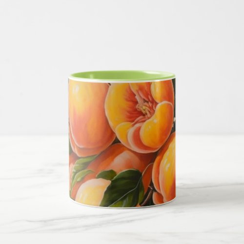 Juicy peaches  Two_Tone coffee mug