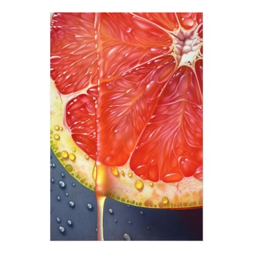 Juicy piece of grapefruit photo print