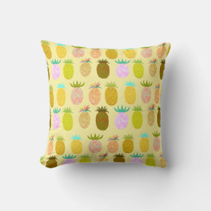 Juicy Pineapple Pattern Throw Pillow