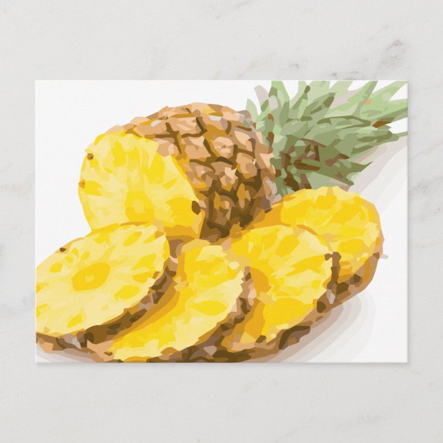 Juicy Pineapple Slices Postcard (Front)