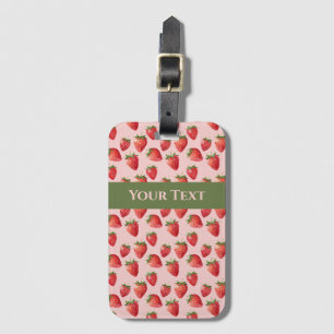Juicy Pink: Spiraling Through Strawberry Fields Luggage Tag