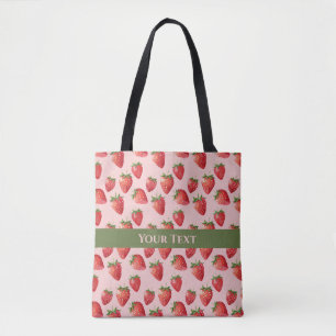 Juicy Pink: Spiraling Through Strawberry Fields Tote Bag