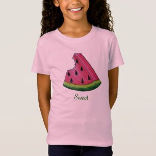 Juicy Pink Sweet Watermelon Slice Fruit Foodie T-Shirt