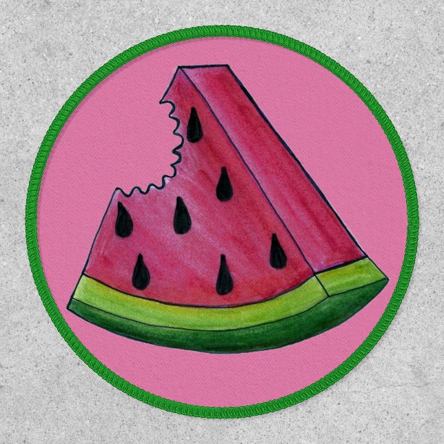 Juicy Pink Watermelon Fruit Melon Slice Seeds Patch (Front)