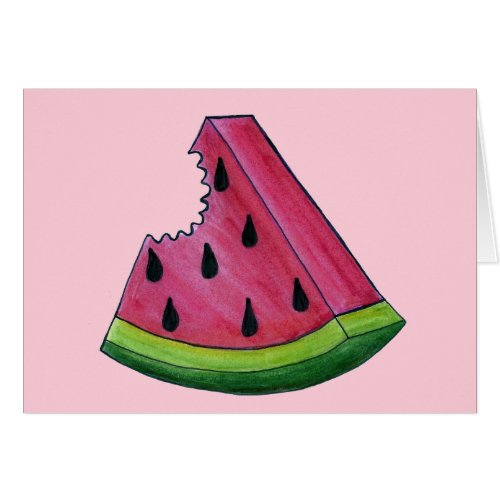 Juicy Pink Watermelon Wedge Slice Green Rind Fruit