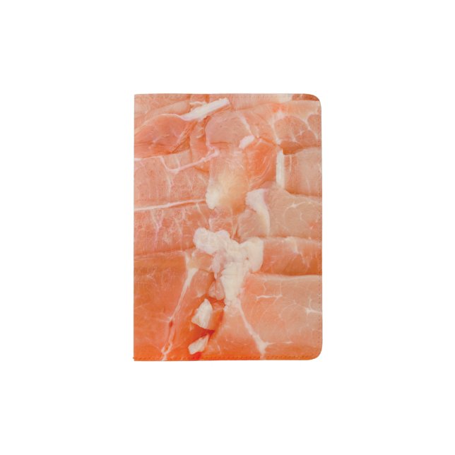 Juicy Pork Meat slices wrap texture Passport Holder (Front)