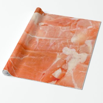 Juicy Pork Meat Slices Wrap Texture Wrapping Paper by CrazyFunnyStuff at Zazzle