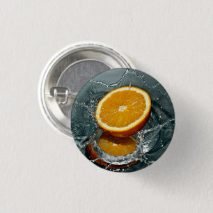 Juicy positive orange for vitamin mood button