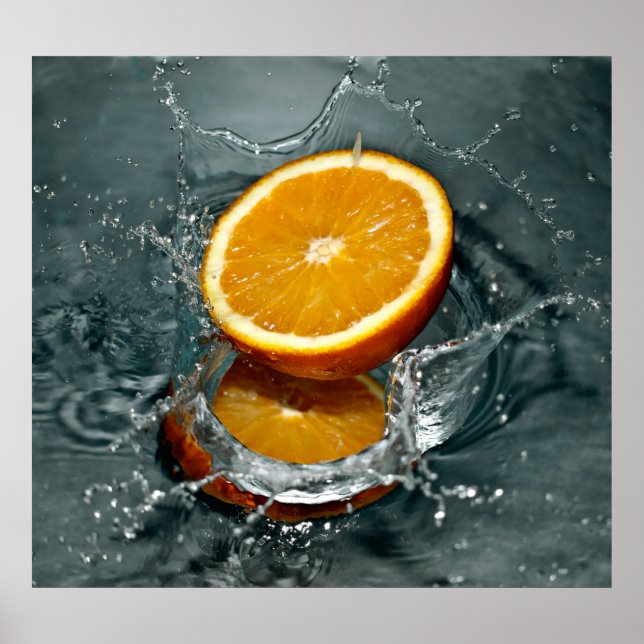 Juicy positive orange for vitamin mood   poster (Front)