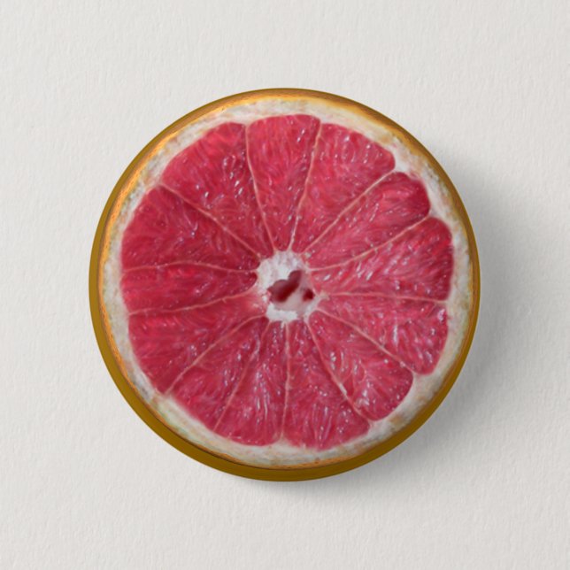 Juicy Red Grapefruit Button (Front)