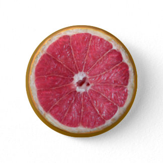 Juicy Red Grapefruit Button