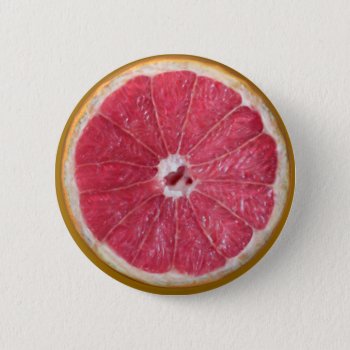 Juicy Red Grapefruit Button by Emangl3D at Zazzle