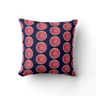 Juicy Red Grapefruit Throw Pillow