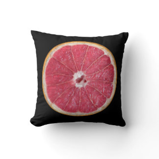 Juicy Red Grapefruit Throw Pillow