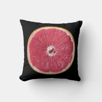 Juicy Red Grapefruit Throw Pillow by Emangl3D at Zazzle