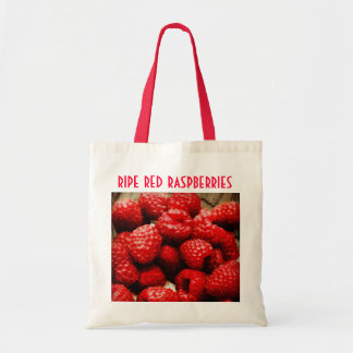Juicy Red Raspberries Tote Bag