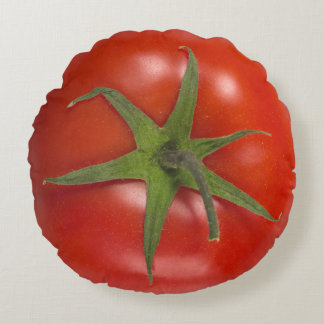 Juicy Red Tomato Round Pillow
