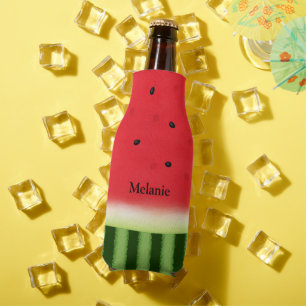 Juicy Red Watermelon Personalized Bottle Cooler