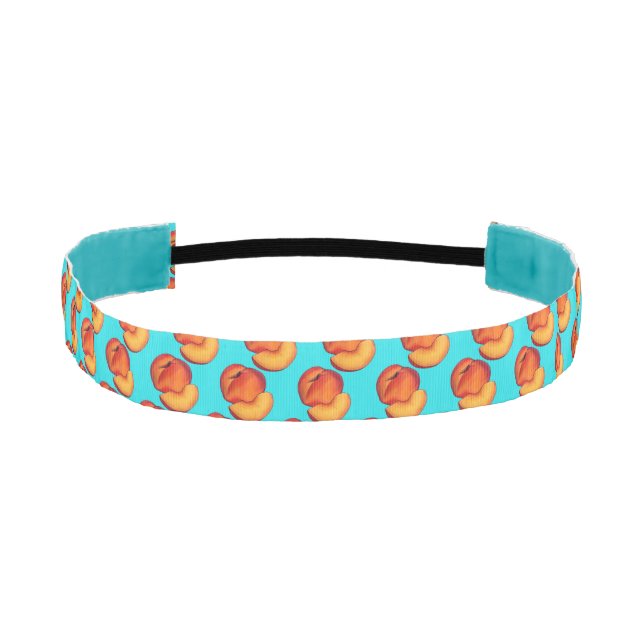 Juicy Ripe Summer Peach Georgia Peaches Fruit Athletic Headband (Front)