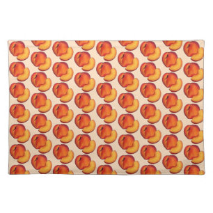Juicy Ripe Summer Peach Georgia Peaches Fruit Cloth Placemat