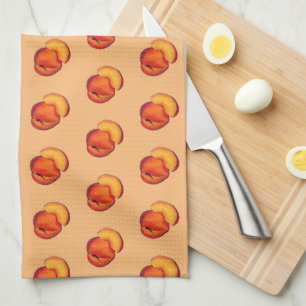 Juicy Ripe Summer Peach Georgia Peaches Fruit Kitchen Towel