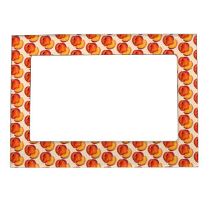 Juicy Ripe Summer Peach Georgia Peaches Fruit Magnetic Frame