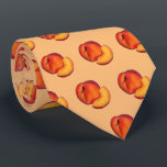 Juicy Ripe Summer Peach Georgia Peaches Fruit Neck Tie<br><div class="desc">Foodie design features an original marker illustration of a juicy ripe summer peach. 

This fruity peaches design is also available on other products. Lots of additional food-themed designs are also available from this shop. Don't see what you're looking for? Contact Rebecca to have something created just for you.</div>