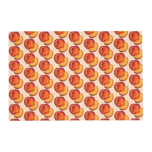 Juicy Ripe Summer Peach Georgia Peaches Fruit Placemat