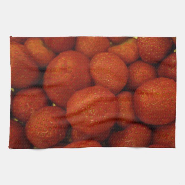 Juicy Strawberries Kitchen Towel (Horizontal)