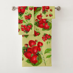 Juicy Strawberry Bath Towel Set