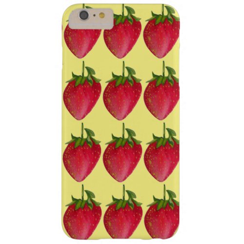 Juicy Strawberry fruit watercolour macro art Barely There iPhone 6 Plus Case