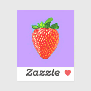 Juicy Strawberry in Pop Art Style  Sticker