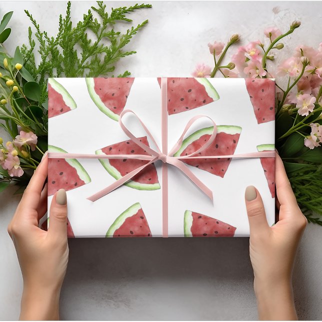 Juicy summer fruit watermelon pattern wrapping paper (Creator Uploaded)