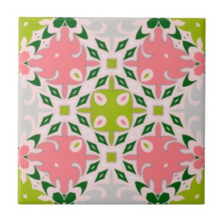 Juicy Summer Green And Watermelon Pink Pattern