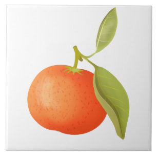 Juicy tangerine ceramic tile