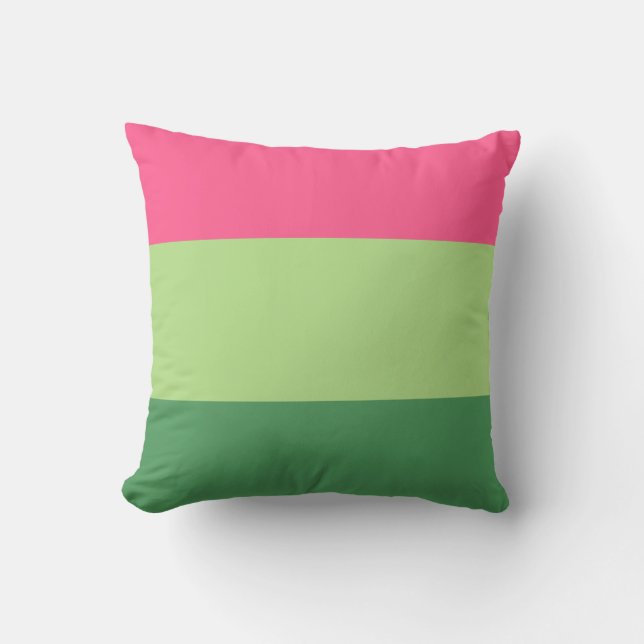 Juicy Watermelon | 3-Stripe Throw Pillow (Front)