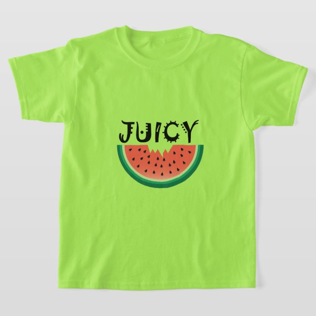 Juicy Watermelon - Girls' Basic T-Shirt (Laydown)