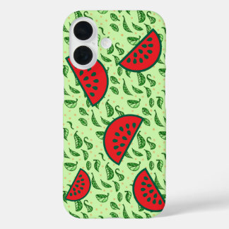 Juicy Watermelon & Leaf iPhone 16 Case