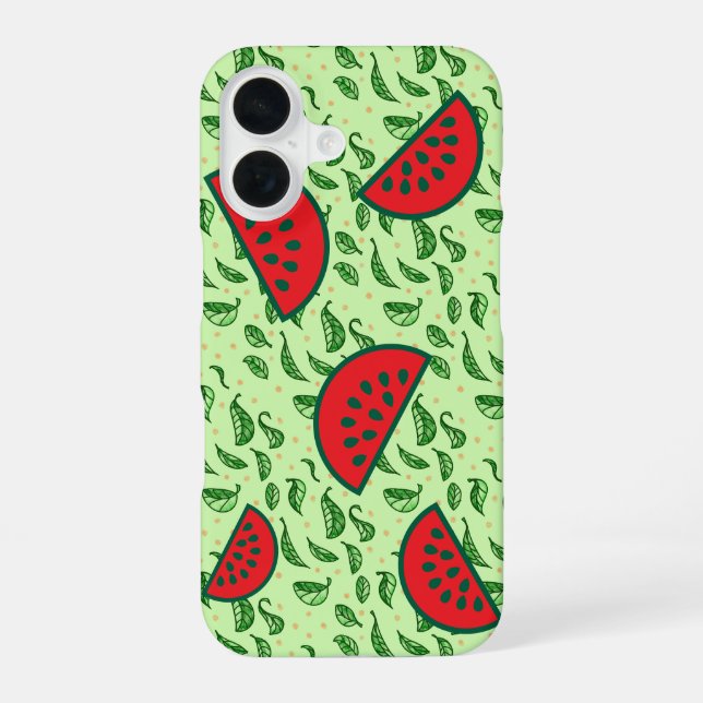 Juicy Watermelon & Leaf Iphone Case (Back)