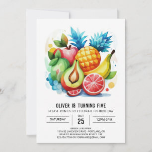 Juicy Watermelon Online Fruits Birthday Invitation