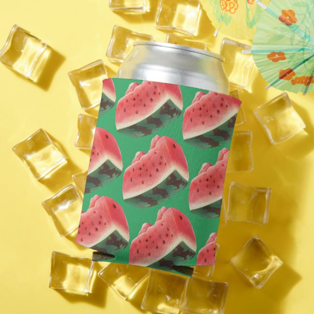 Juicy Watermelon Pattern: Summer Fruit Design Can Cooler (In Situ Summer)