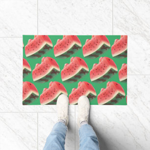 Juicy Watermelon Pattern: Summer Fruit Design Doormat